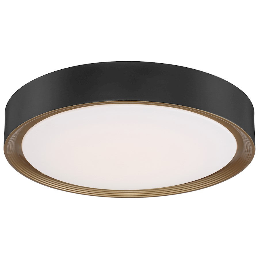 Access Lighting Malaga 1 Light LED Flush Mount, Black/Clear