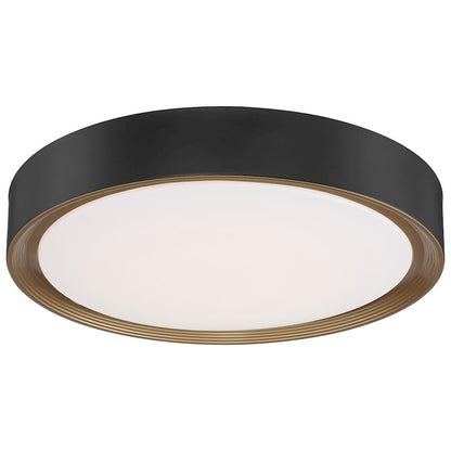 Access Lighting Malaga 1 Light LED Flush Mount, Black/Clear