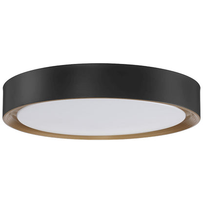 Access Lighting Malaga 1 Light LED Flush Mount, Black/Clear