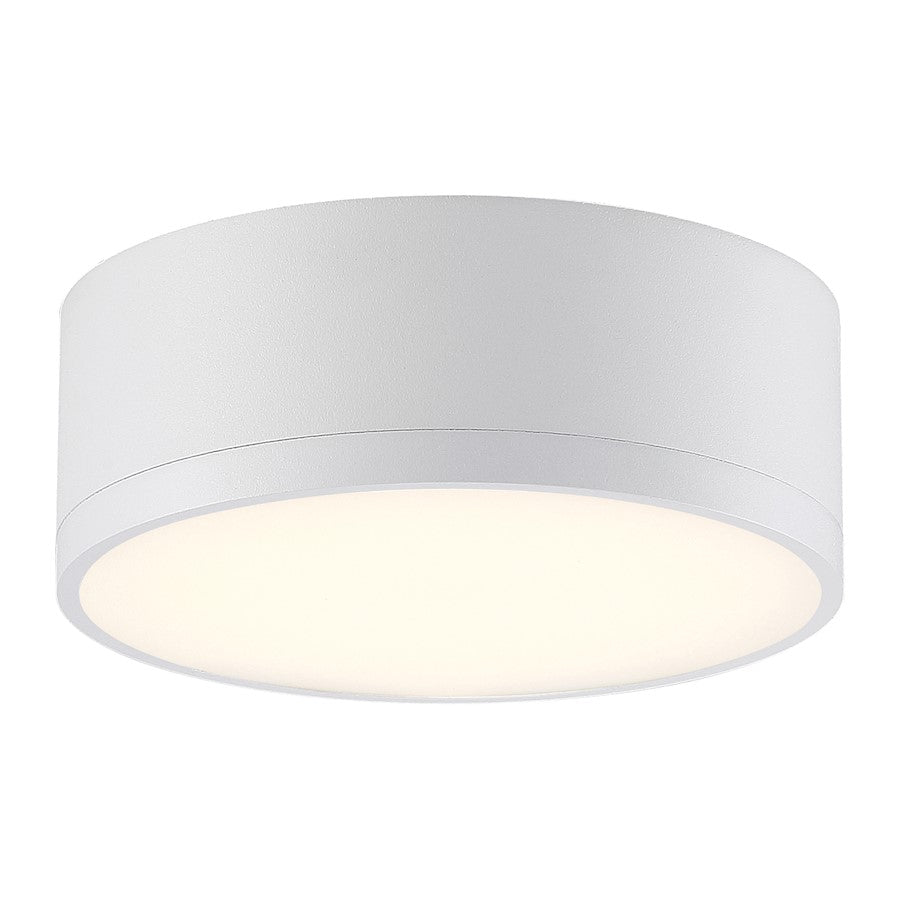 Access Lighting Beat 1 Light Flush Mount, White - 50004LEDD-WH-ACR-120V