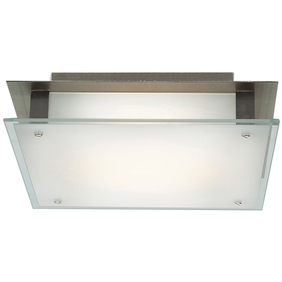 Access Lighting Vision 1 Light Flush Mount, Steel