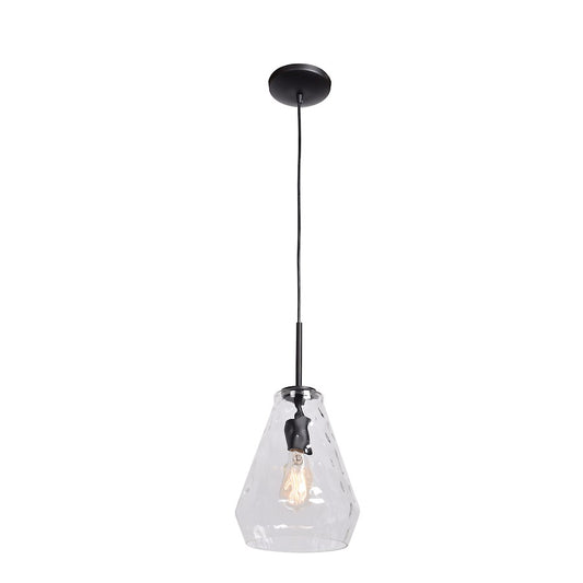 1 Light 9" Pendant, Black