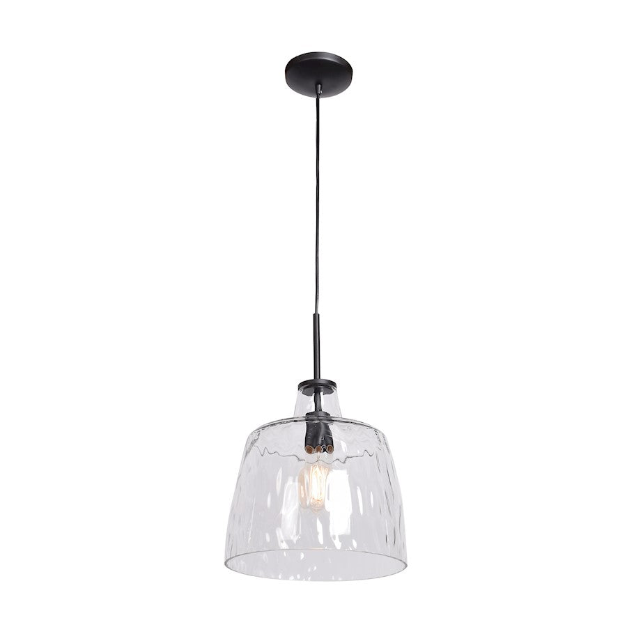 1 Light 11" Pendant, Black