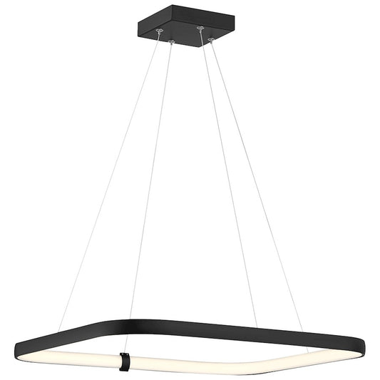 Access Lighting Ravello 1 Light 24" LED Pendant, Black/Clear - 50946LEDD-MBL-ACR