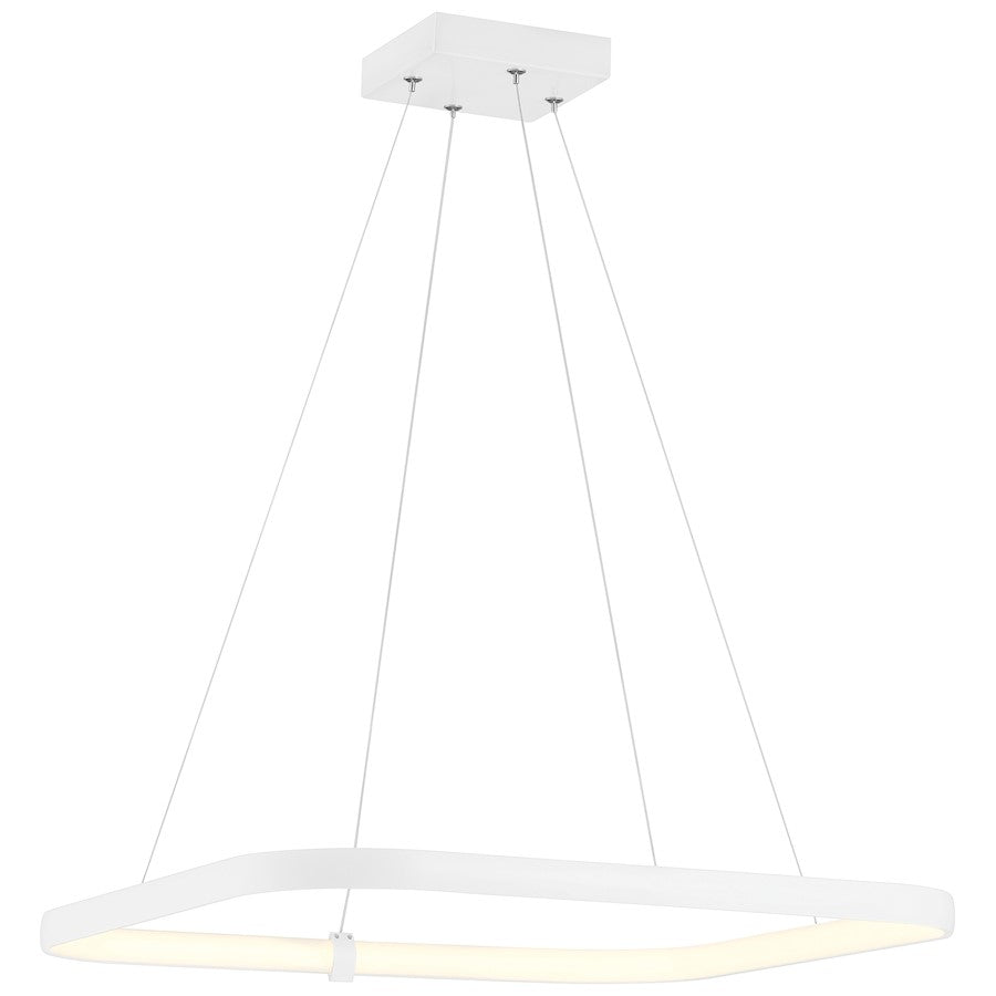 Access Lighting Ravello 1 Light 24" LED Pendant, White/Clear - 50946LEDD-MWH-ACR