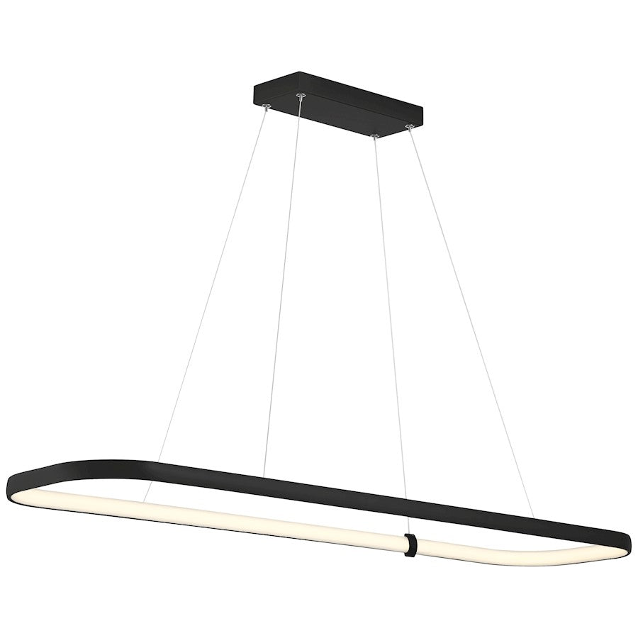 Access Lighting Ravello 1 Light 48" LED Pendant, Black/Clear - 50948LEDD-MBL-ACR