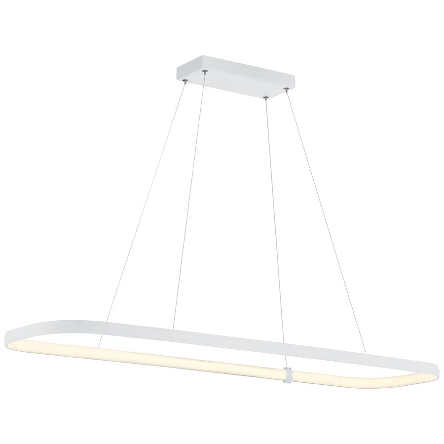 Access Lighting Ravello 1 Light 48" LED Pendant, White/Clear - 50948LEDD-MWH-ACR