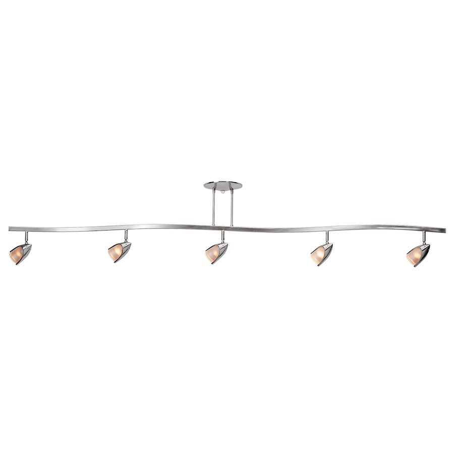 Access Lighting Comet 5 Light Semi-Flush, Brushed Steel