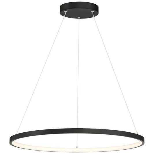 Access Lighting Anello 1 Light 15.75" LED Pendant, Black - 52067LEDD-MBL-ACR