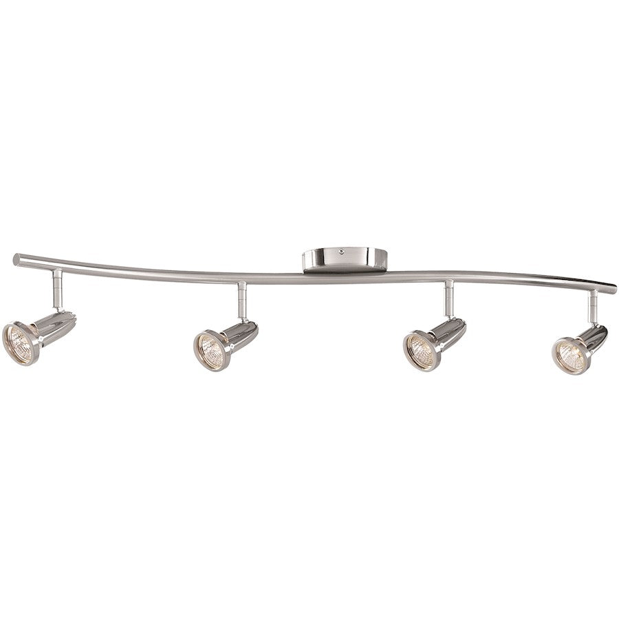 Access Lighting Cobra 4 Light Semi-Flush, Brushed Steel