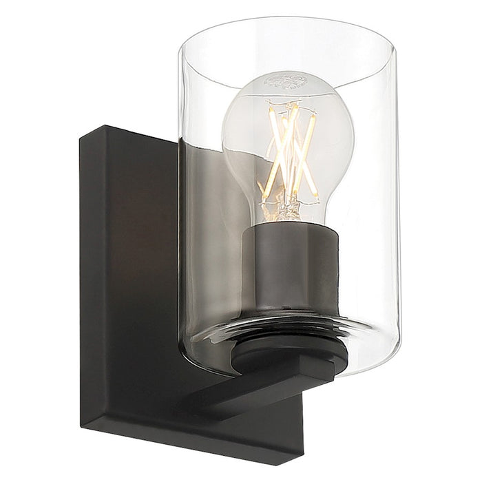 Access Lighting Oslo 1 Light LED Wall Sconce, Black/Clear