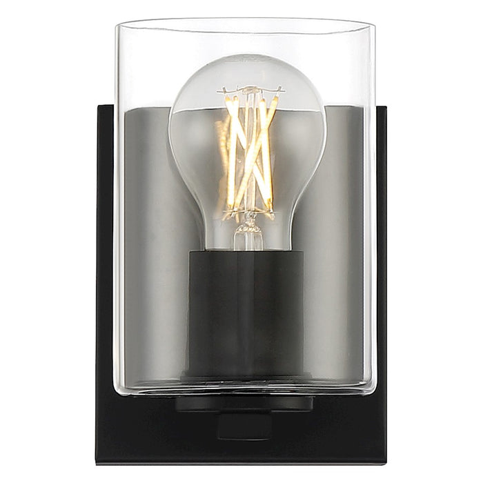 Access Lighting Oslo 1 Light LED Wall Sconce, Black/Clear