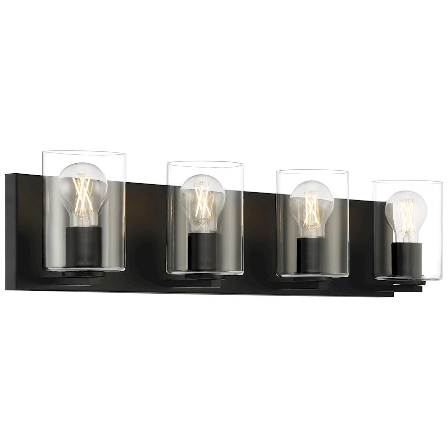 3 Light LED Bathroom Vanity Light, Matte Black