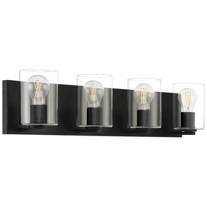 Access Lighting Oslo 4 Light LED Vanity, Matte Black/Clear - 62583LEDDLP-MBL-CLR