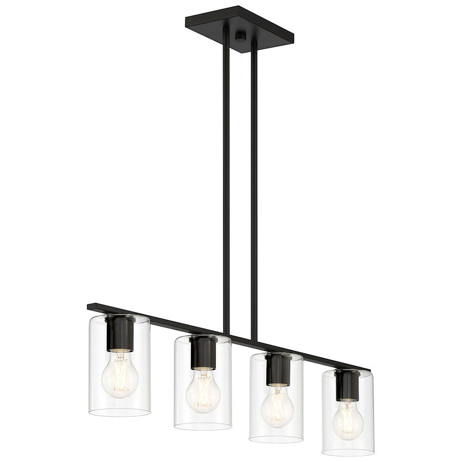 1 Light LED Linear Pendant, Black