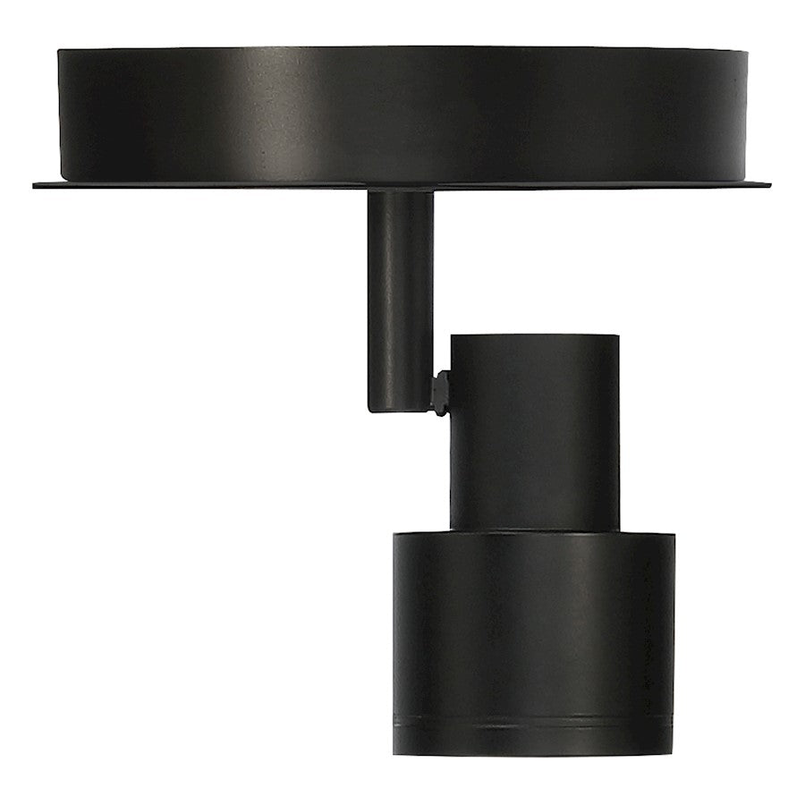 Access Lighting Lincoln 1 Light LED Flush Mount, Black/Black