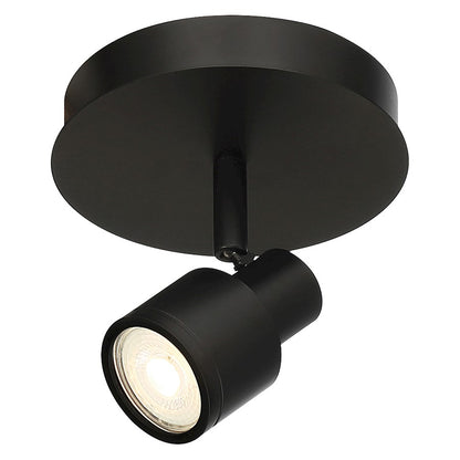 Access Lighting Lincoln 1 Light LED Flush Mount, Black/Black