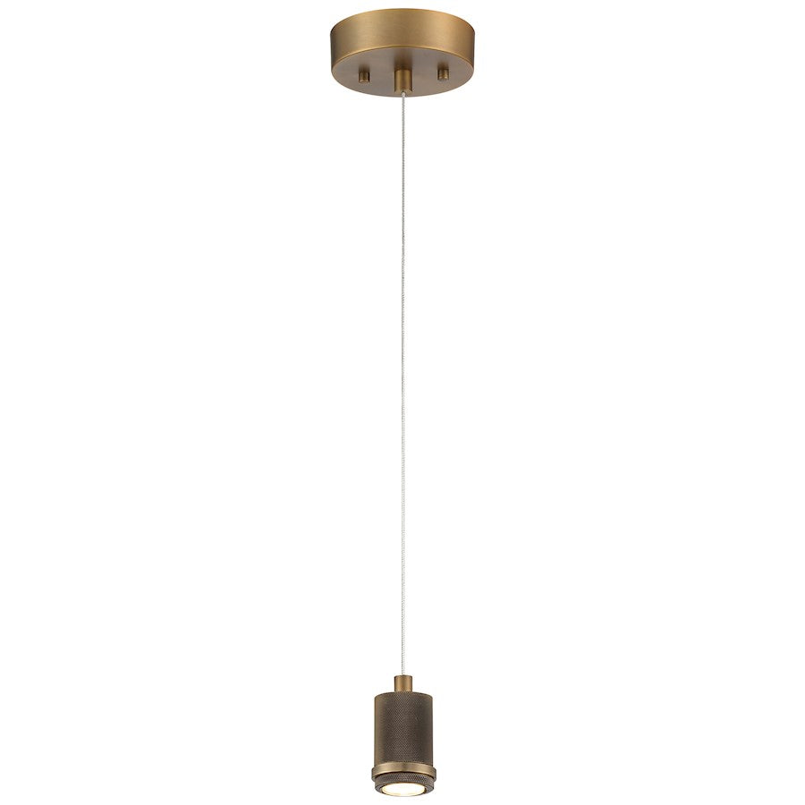 Access Lighting Port Nine Stark 1Lt LED Pendant, Brass/Frosted - 63139LEDD-ABB