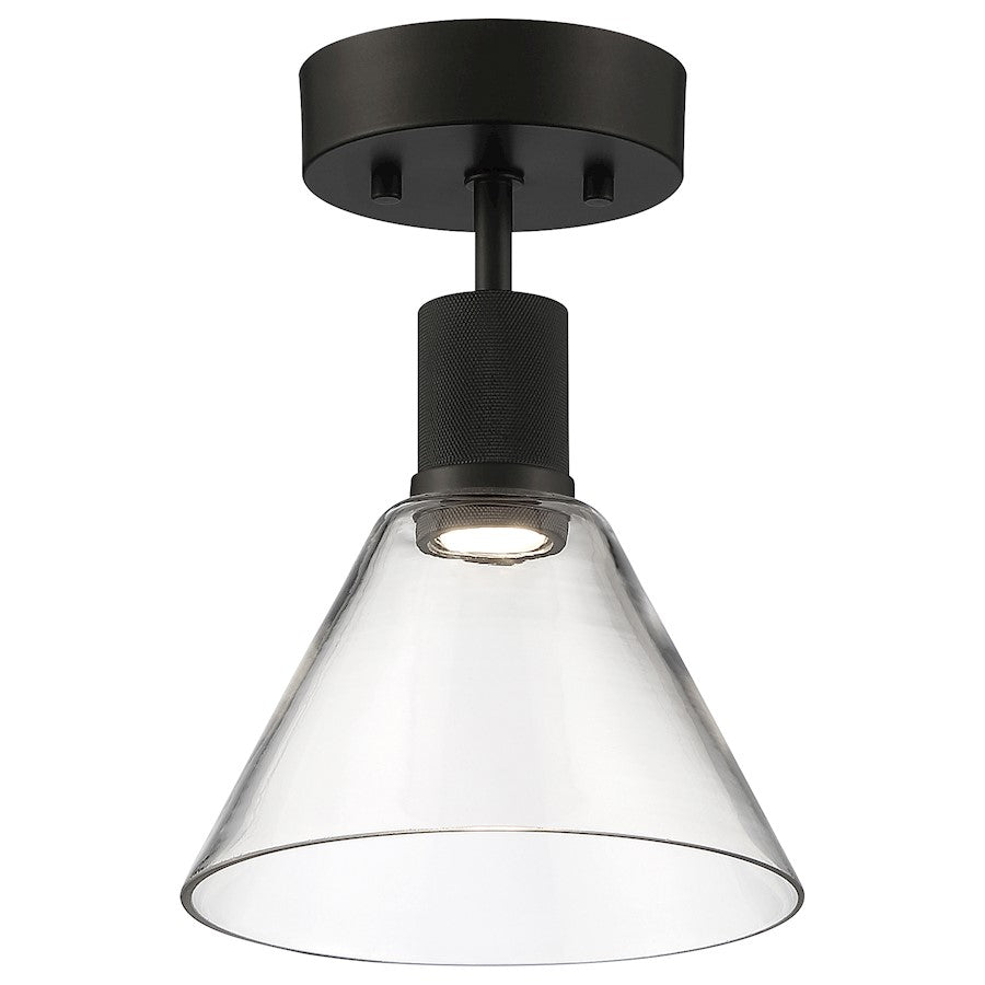 Access Lighting Port Nine 1 Light Martini LED Semi-Flush, BK - 63146LEDD-MBL-CLR