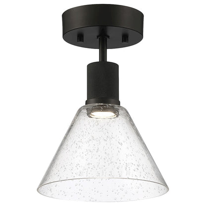 Access Lighting Port Nine Martini LED Semi-Flush, BK/Seed - 63146LEDD-MBL-SDG