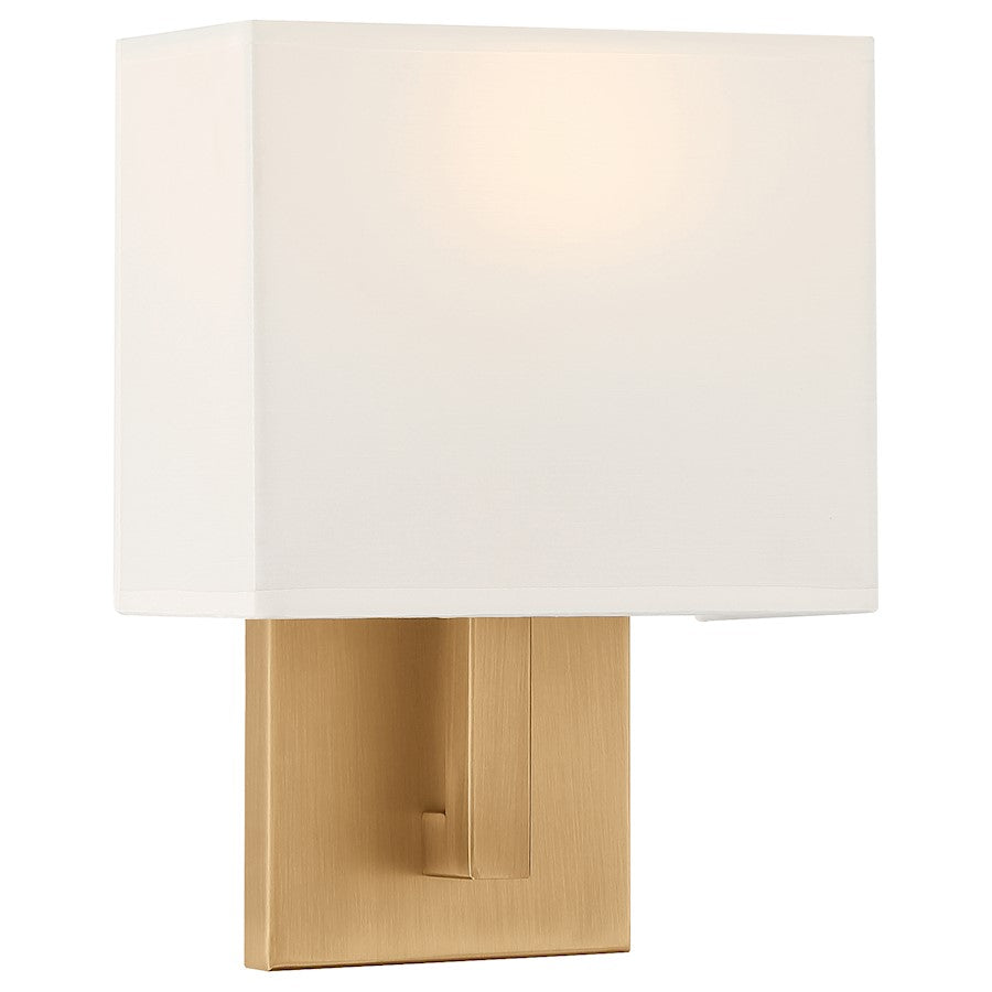 Access Lighting Mid Town 1 Light LED Sconce, Brass/White - 64061LEDDLP-ABB-WH