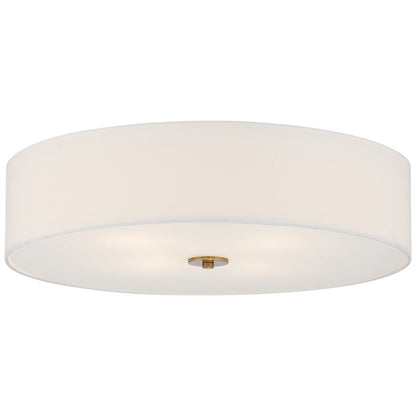 Access Lighting Mid Town 4 Light 24" LED Flush, Brass/White - 64064LEDDLP-ABB-WH