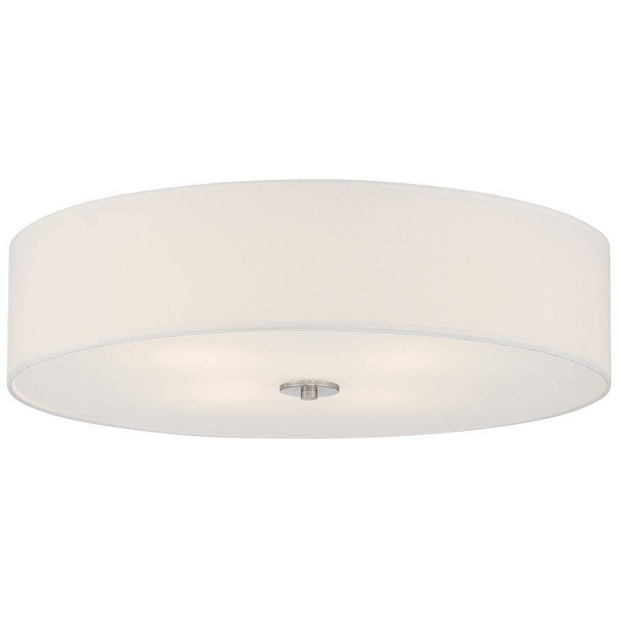 Access Lighting Mid Town 4 Light 24" LED Flush, Steel/White - 64064LEDDLP-BS-WH