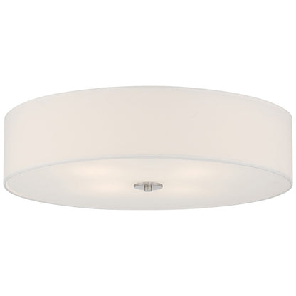 Access Lighting Mid Town 4 Light 24" LED Flush, Steel/White - 64064LEDDLP-BS-WH