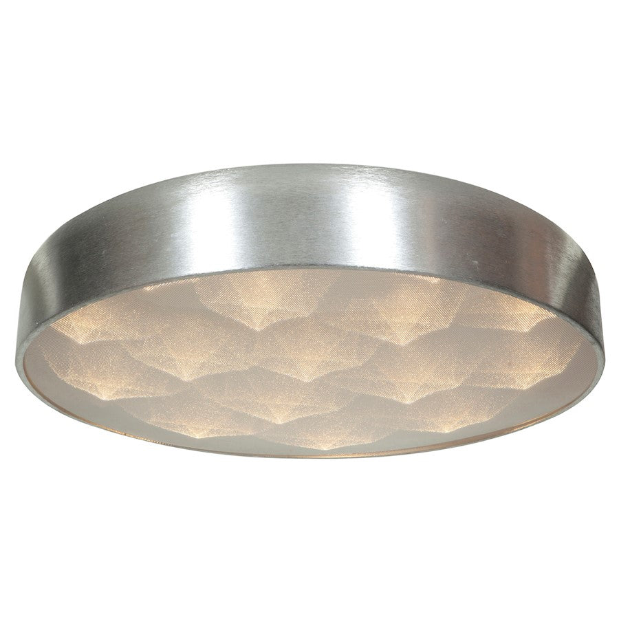 Access Lighting Meteor 16 Light Flush Mount, Brushed Silver