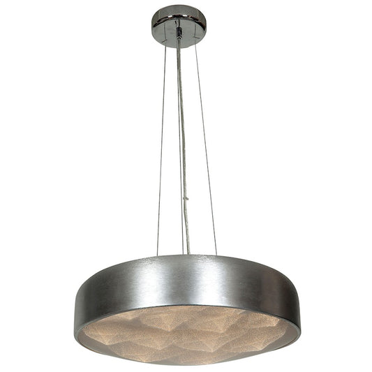 12 Light Pendant, Brushed Silver