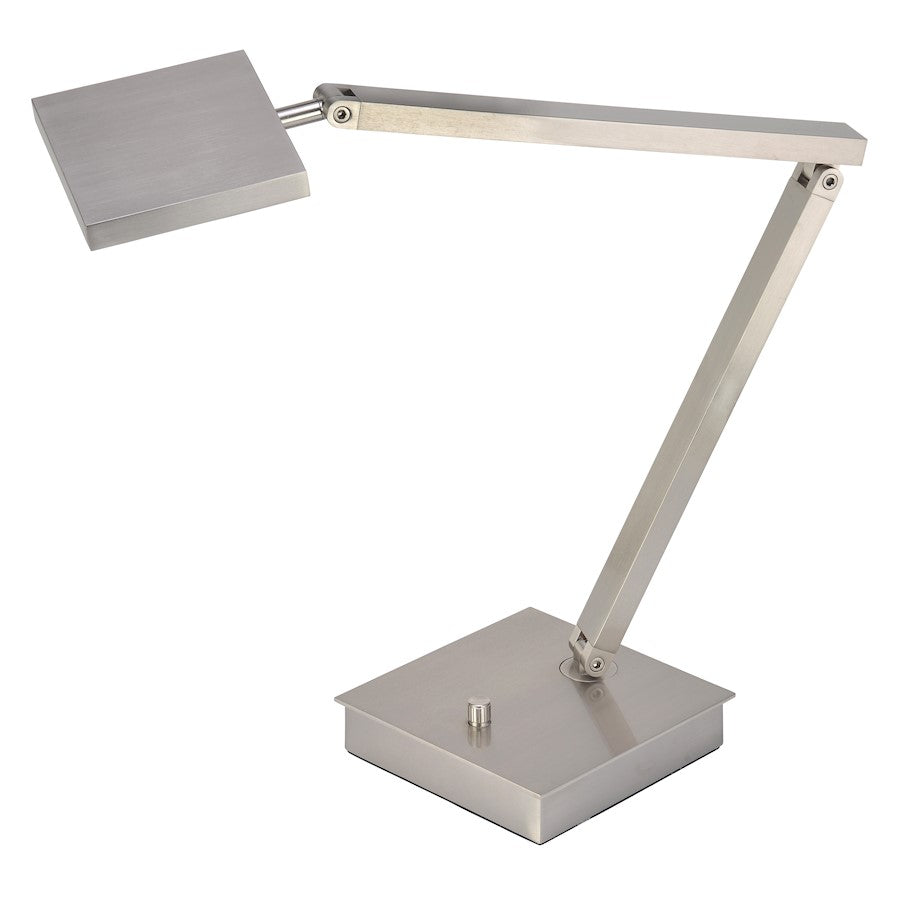 TaskWerx Table Lamp, Brushed Steel