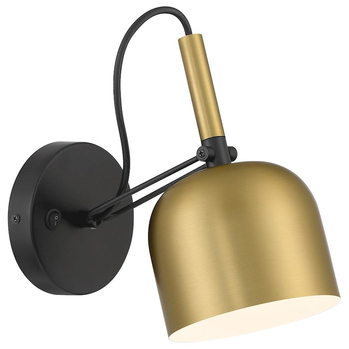 Access Lighting Ponti 1 Light LED Reading Light, Brass/Black - 72018LEDD-AWB
