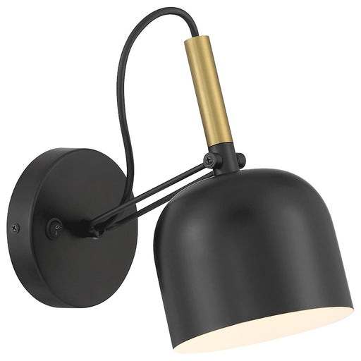 Access Lighting Ponti 1 Light LED Reading Light, Black/Brass - 72018LEDD-BWA