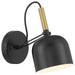 Access Lighting Ponti 1 Light LED Reading Light, Black/Brass - 72018LEDD-BWA