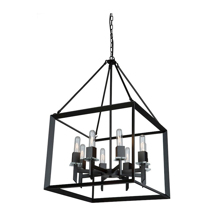 Artcraft Vineyard 8 Light 33" Chandelier, Matte Black - AC10069