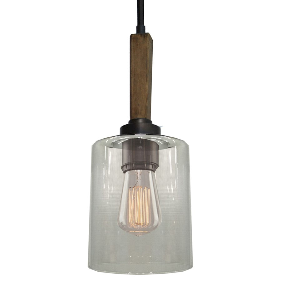 Artcraft Legno Rustico 1 Light 14" Pendant, Brunito Bronze - AC10141BU