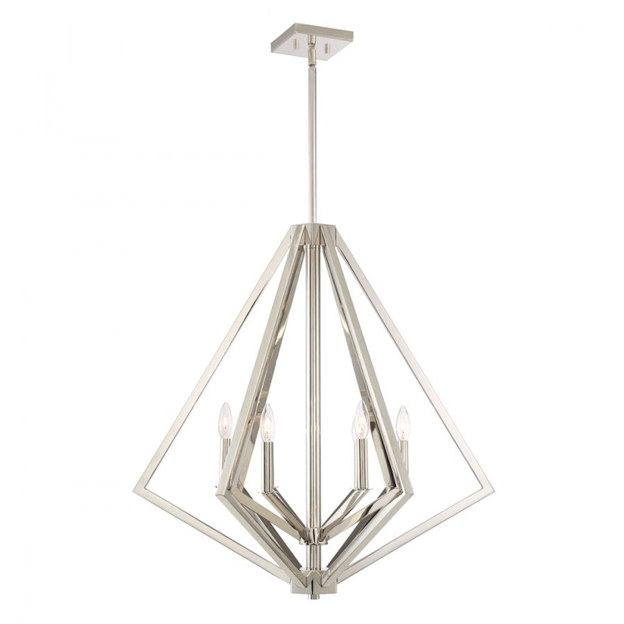 Artcraft Breezy Point 6 Light 31" Chandelier, Polished Nickel - AC10686PN