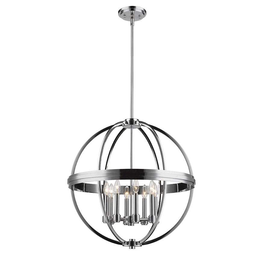 Artcraft Roxbury 8 Light 26" Chandelier, Chrome - AC10698CH