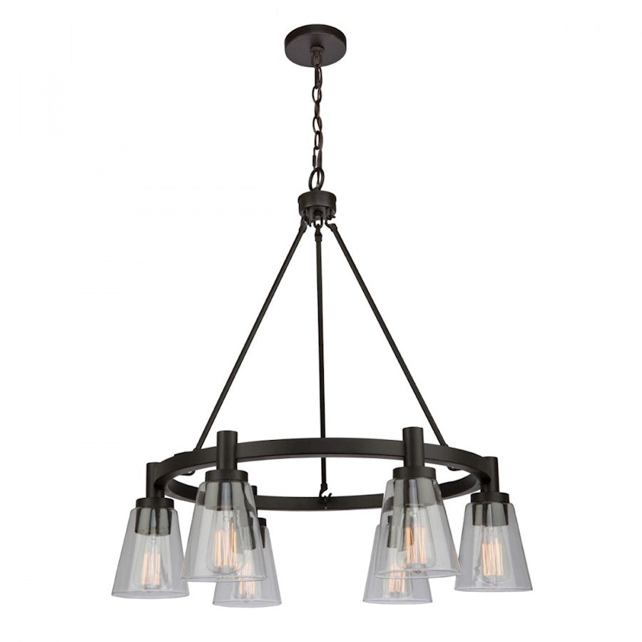 Artcraft Clarence 6 Light 34" Chandelier, Oil Rubbed Bronze - AC10765OB