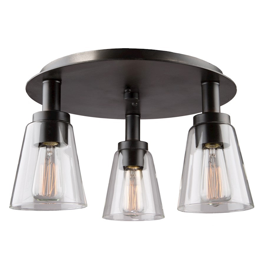 Artcraft Clarence 3 Light Flush Mount