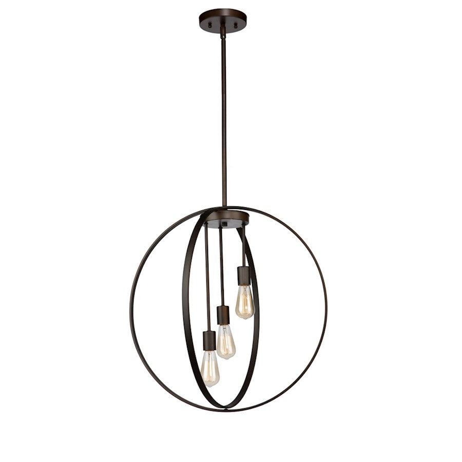 Artcraft Newport 3 Light 19" Chandelier, Oil Rubbed Bronze - AC10883OB