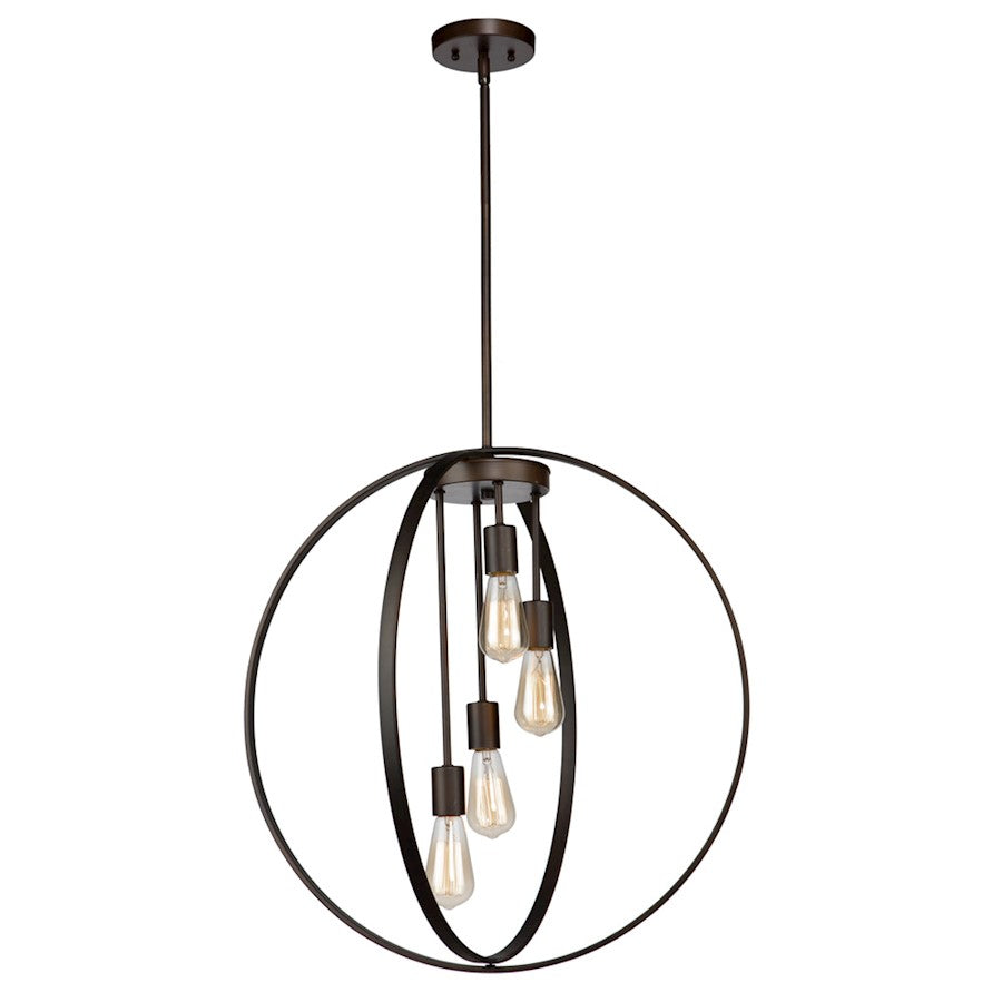 Artcraft Newport 4 Light 24" Chandelier, Oil Rubbed Bronze - AC10884OB