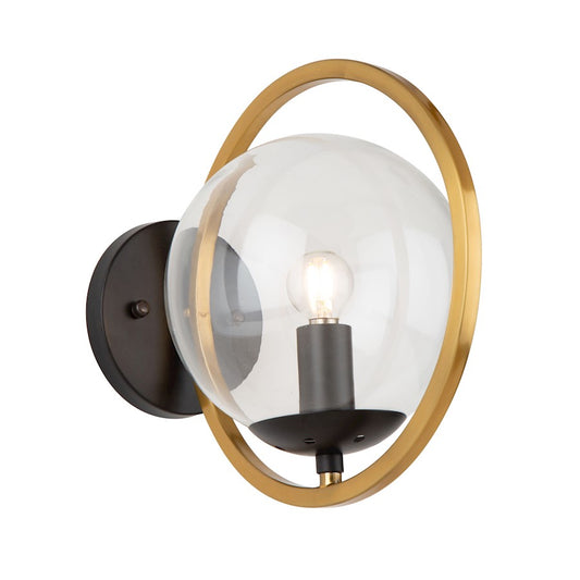 Artcraft Lugano Wall Mount, Black/Vintage Brass - AC10891VB