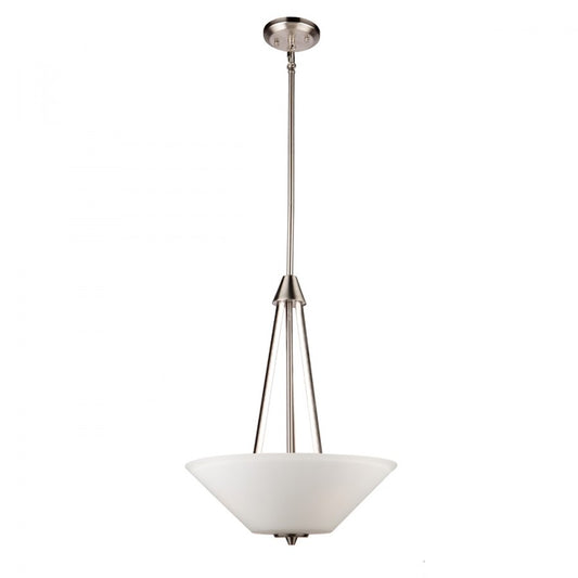 Artcraft Clayton 3 Light 21" Chandelier, Brushed Nickel - AC10913BN