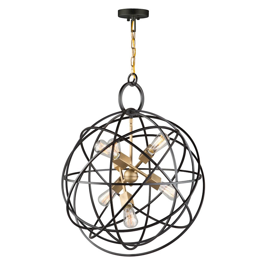 Artcraft Orbit 6 Light 30" Chandelier, Oil Rubbed Bronze - AC10956