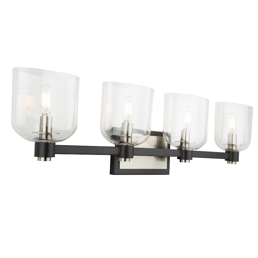 4 Light Bathroom Vanity Light, Black