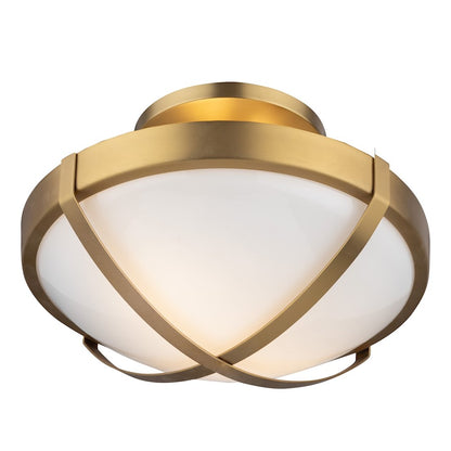 Artcraft Cara 2-Light Flush Mount, Brushed Brass - AC11703BR