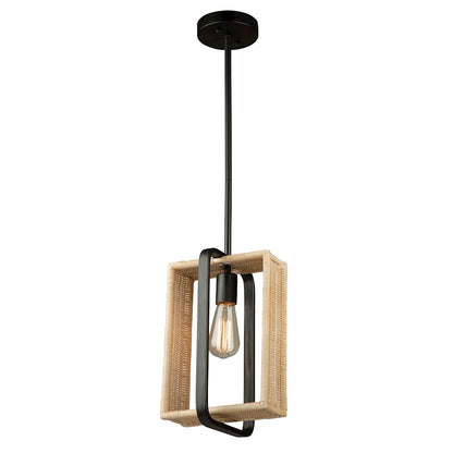 Artcraft Perris 1 Light Pendant, Black - AC11711BK