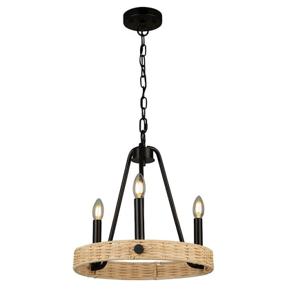 Artcraft Perris 3 Light Chandelier, Black - AC11713BK