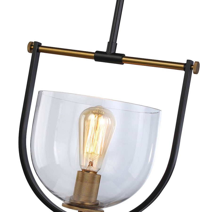 1 Light Pendant, Black